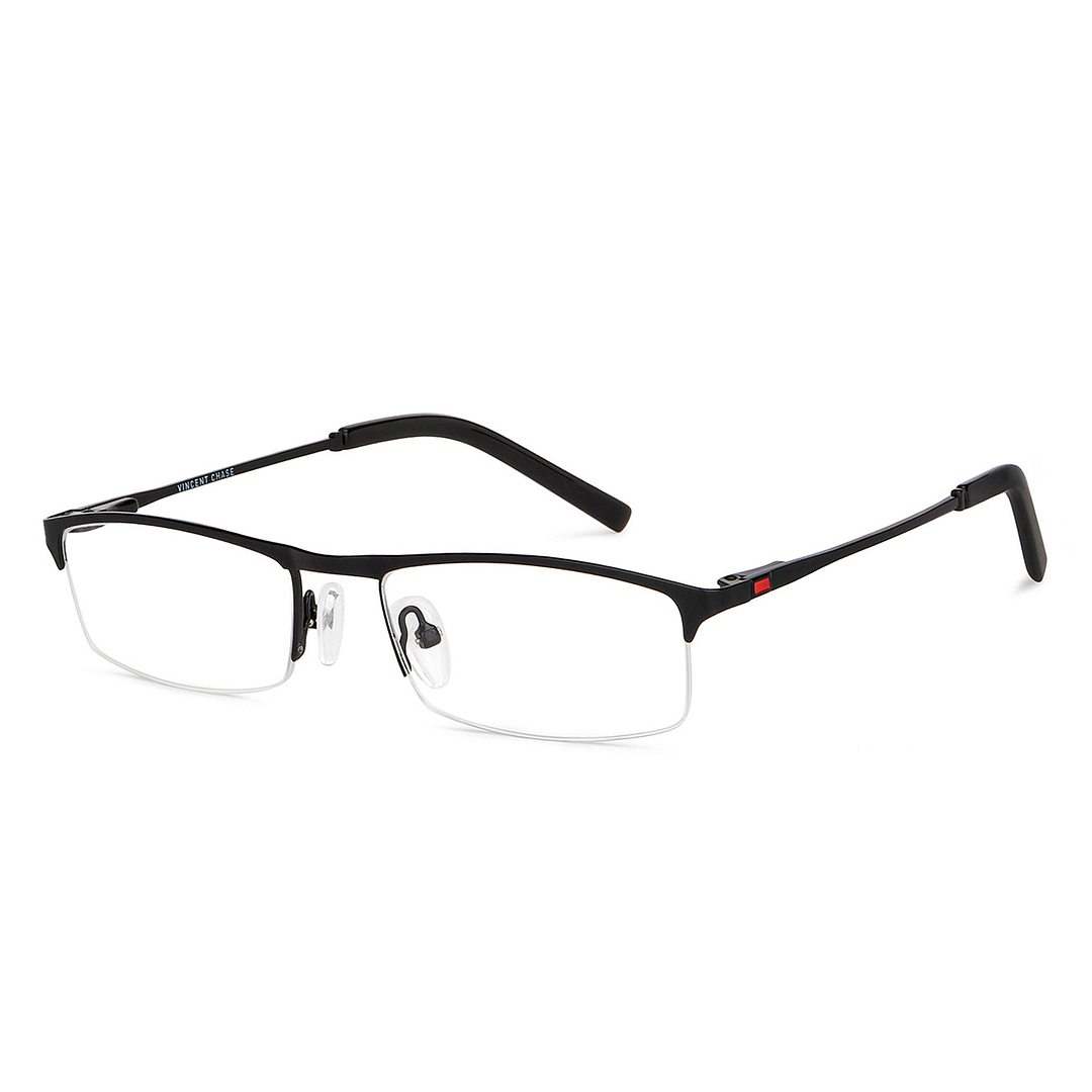 Vincent Chase Black Half Rim Rectangle right side