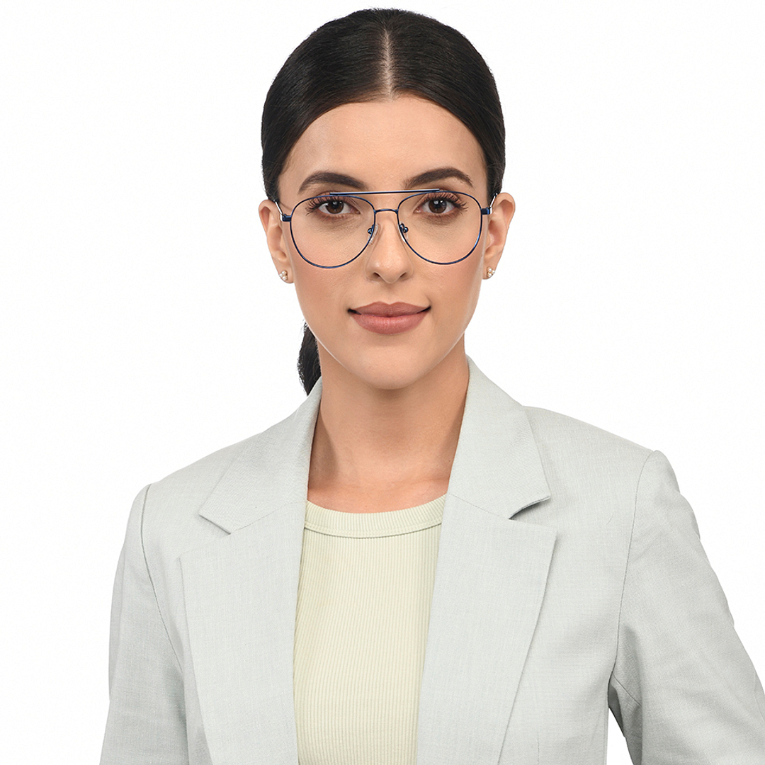 Vincent Chase Online Sky Blue Full Rim Aviator right side