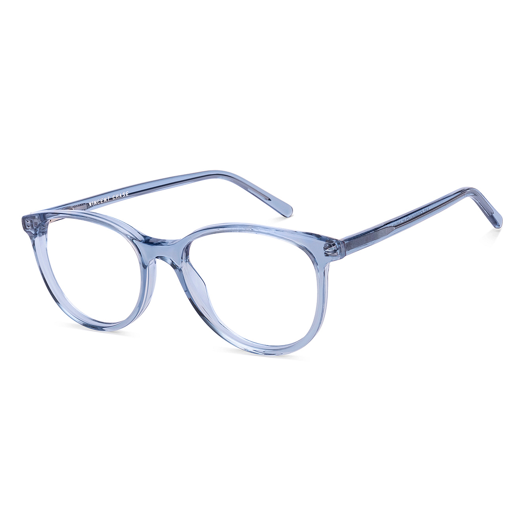 Vincent Chase Online Sky Blue Full Rim Round left side