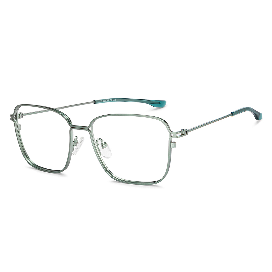 Blue Full Rim Square Vincent Chase SLEEK STEEL VC E15581-C1 Eyeglasses