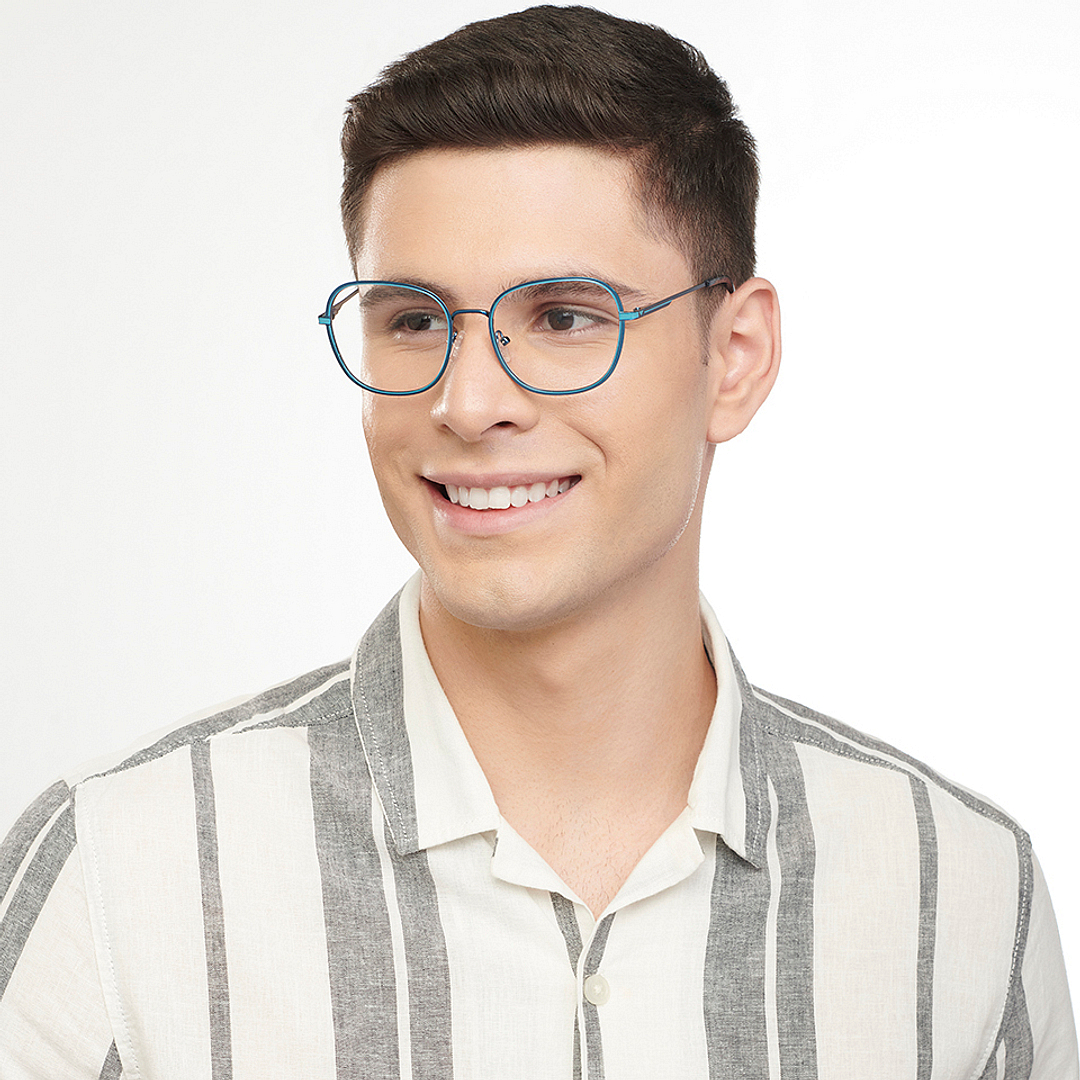 Vincent Chase Online Sky Blue Full Rim Round left side