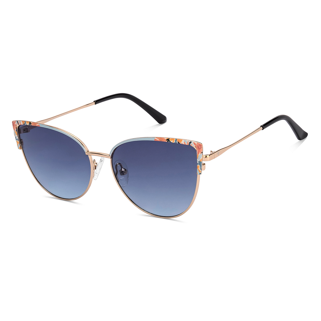 Buy Blue Gold Full Rim Cat Eye Vincent Chase FLORAL EDIT VC S16766