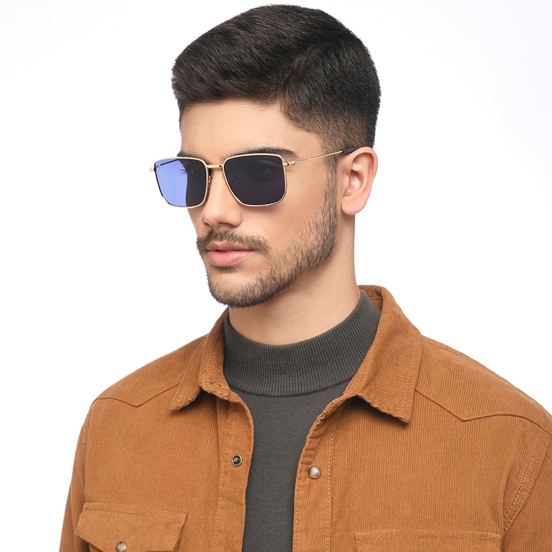 Vincent Chase Polarized Gold Full Rim Rectangle left side