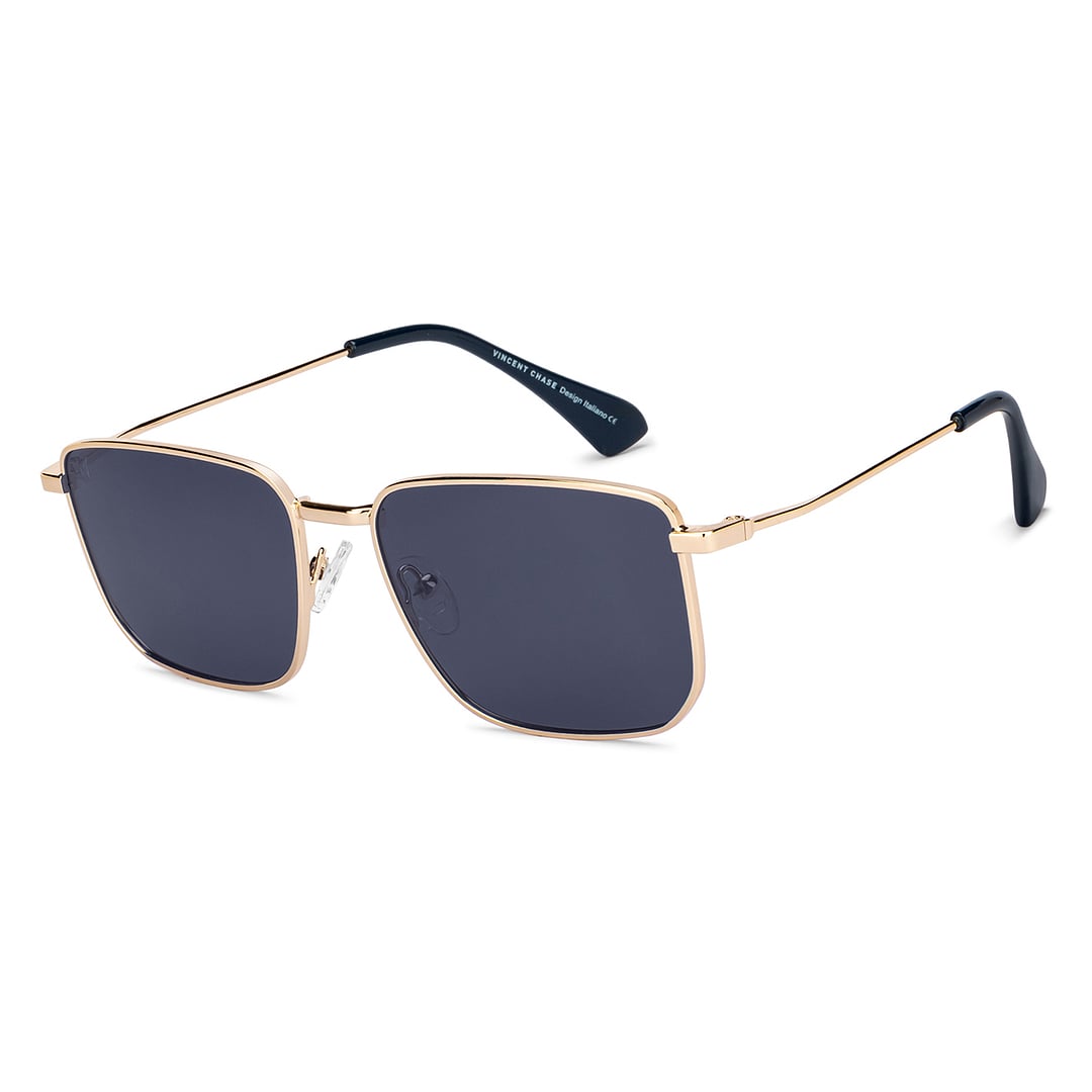 Vincent Chase Polarized Gold Full Rim Rectangle left side