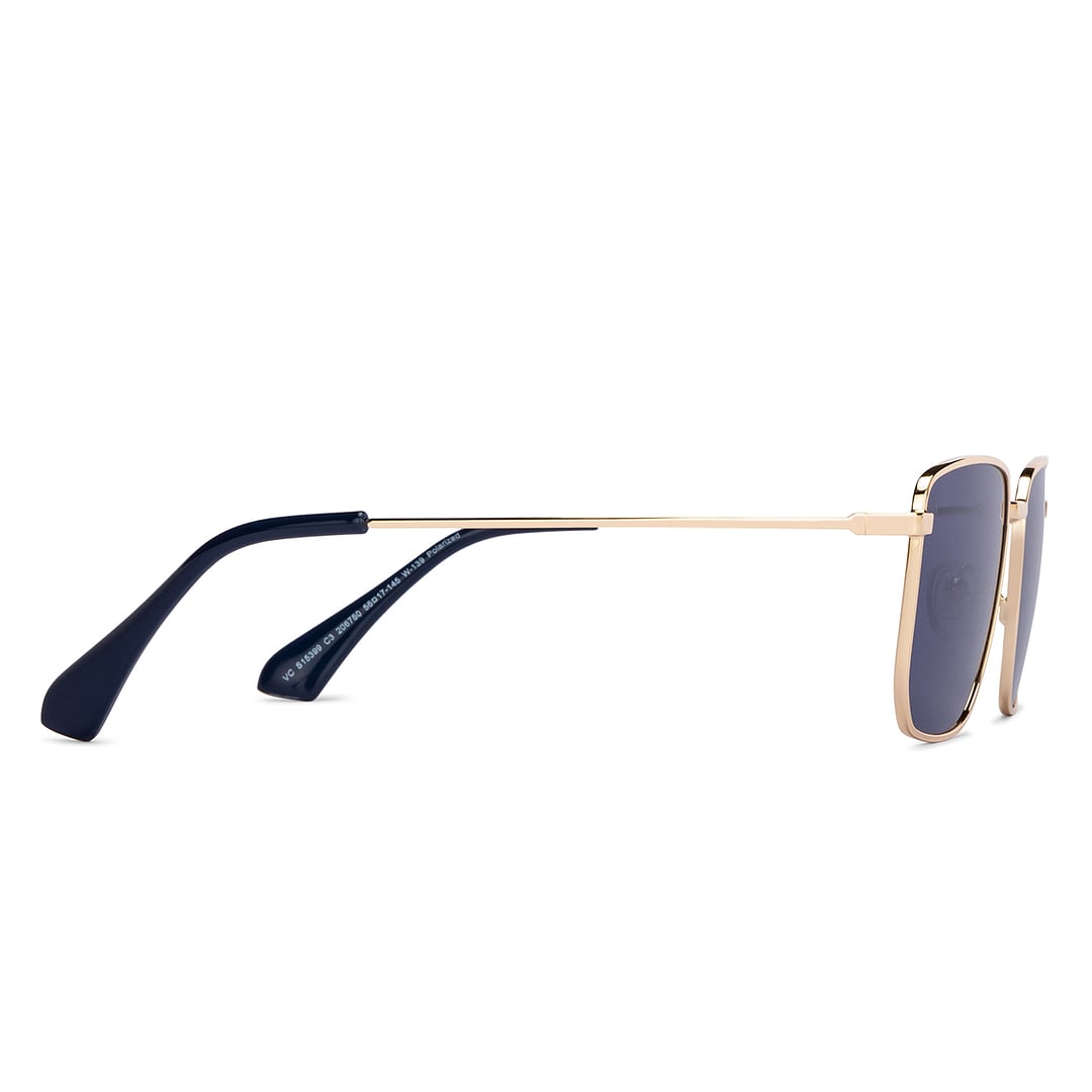 Vincent Chase Polarized Gold Full Rim Rectangle left side