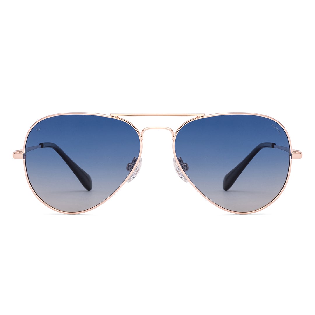 Vincent Chase Polarized Gold Full Rim Aviator right side
