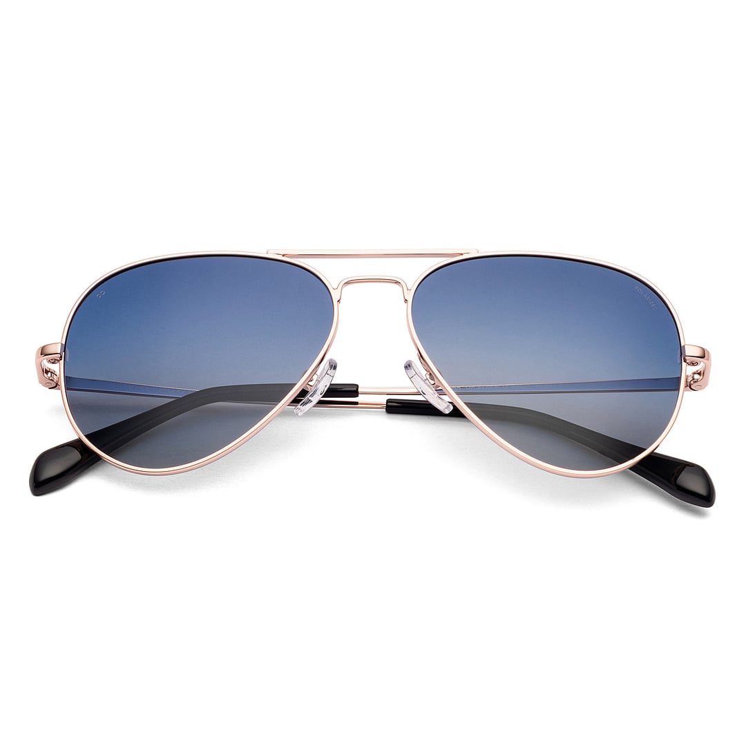 Vincent Chase Polarized Gold Full Rim Aviator left side