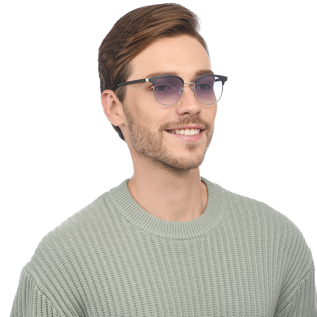 Vincent Chase Silver Full Rim Clubmaster right side