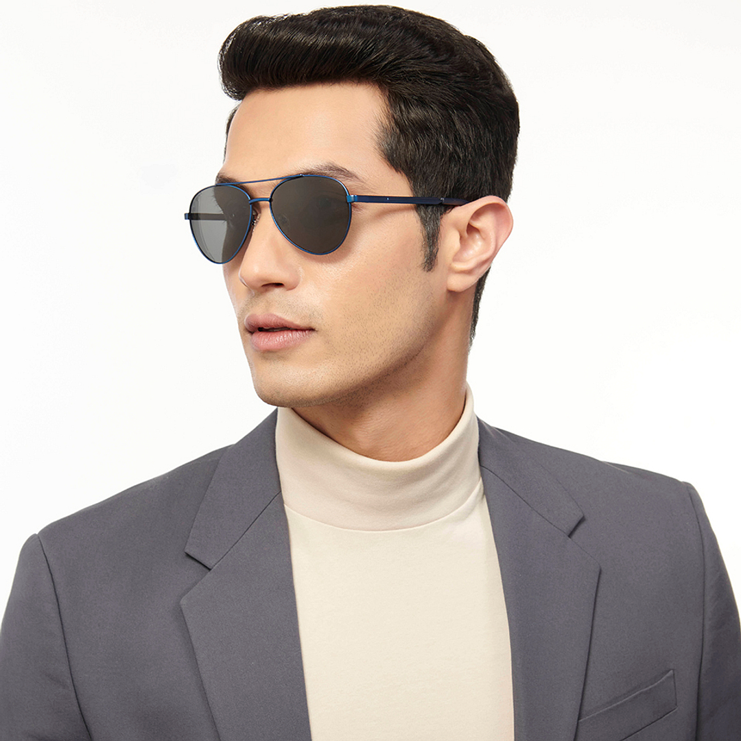 Vincent Chase Online Blue Full Rim Aviator right side