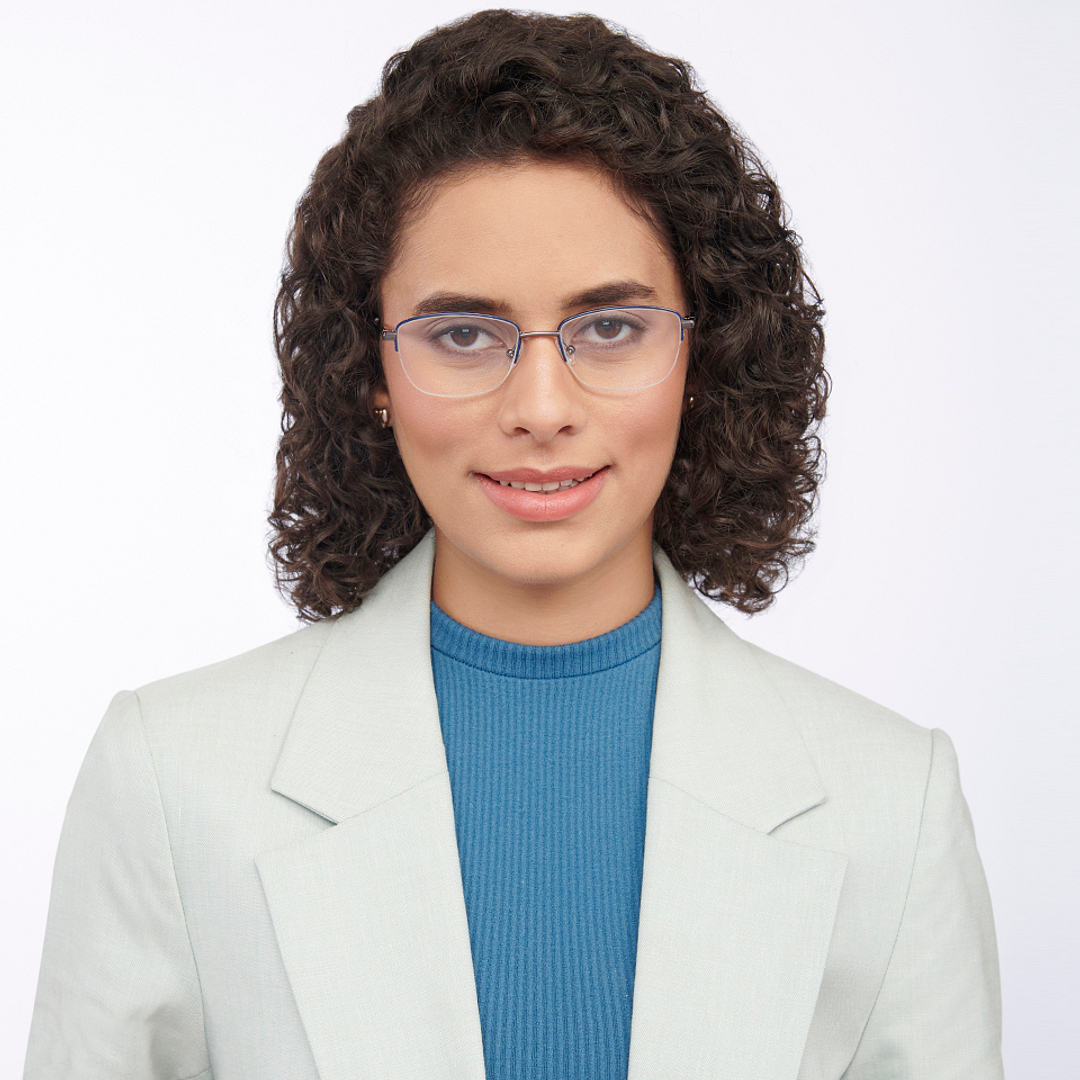 Vincent Chase Online Sky Blue Half Rim Rectangle left side