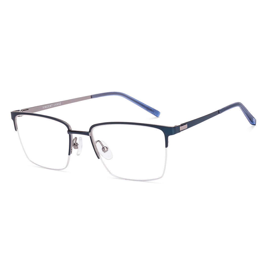 Buy Blue Halfrim Rectangle Vincent Chase SLEEK STEEL VC E17215-C2