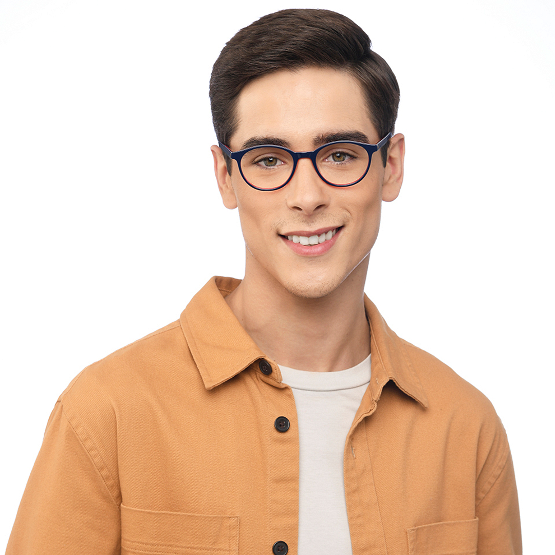 Vincent Chase Online Sky Blue Full Rim Round left side