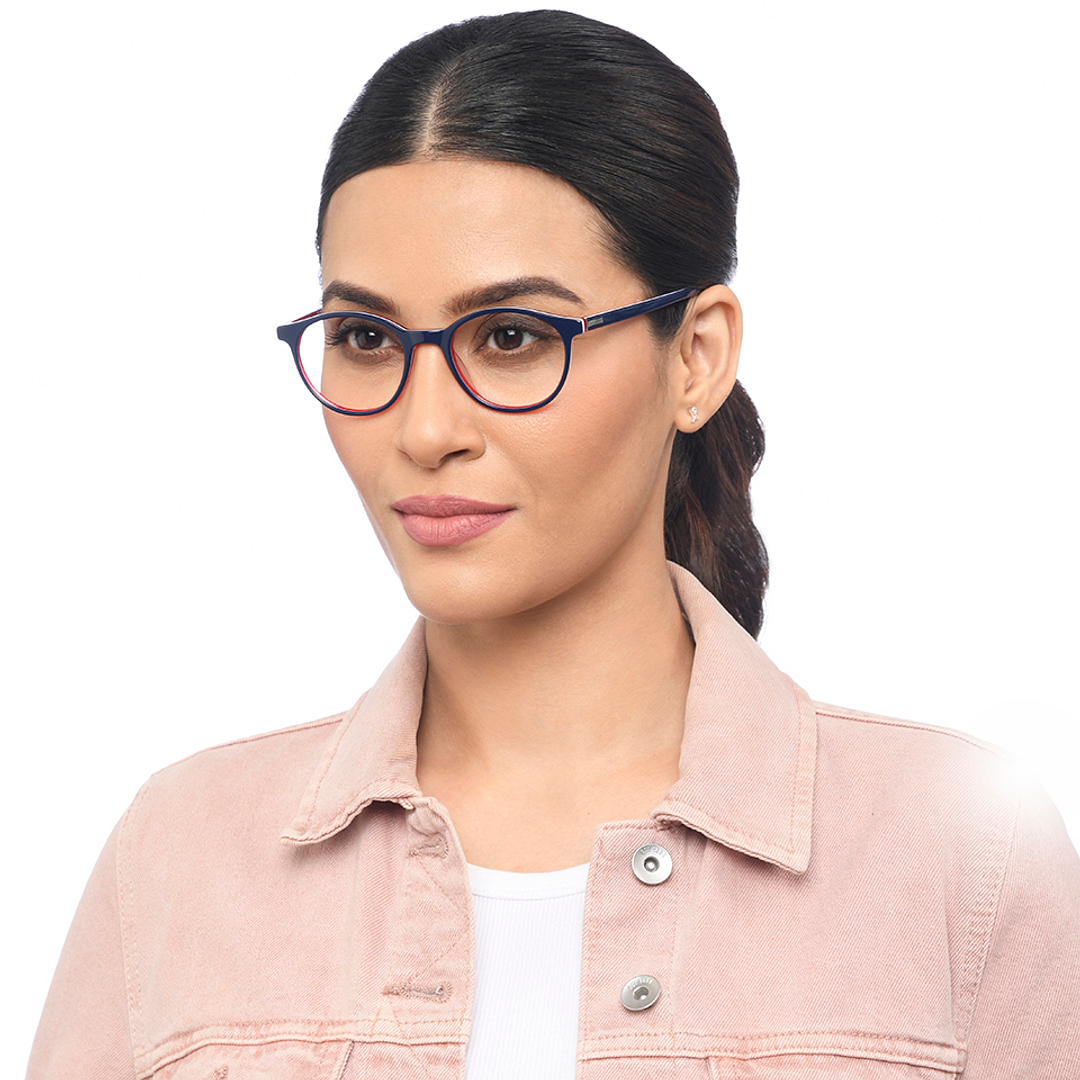 Vincent Chase Online Sky Blue Full Rim Round left side