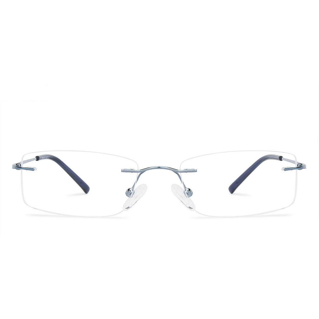 Vincent Chase Sky Blue Rimless Rectangle right side