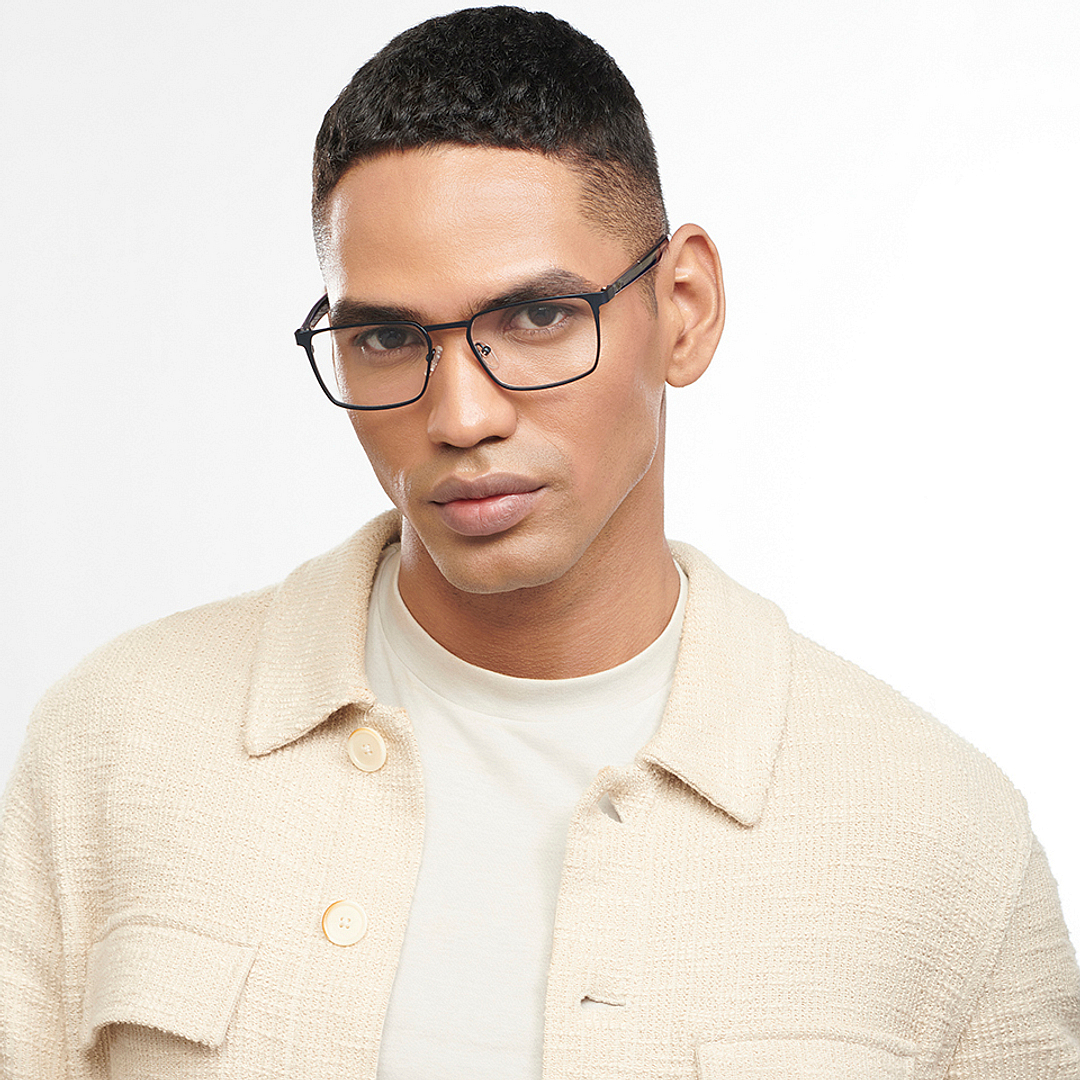 Vincent Chase Online Sky Blue Full Rim Rectangle left side