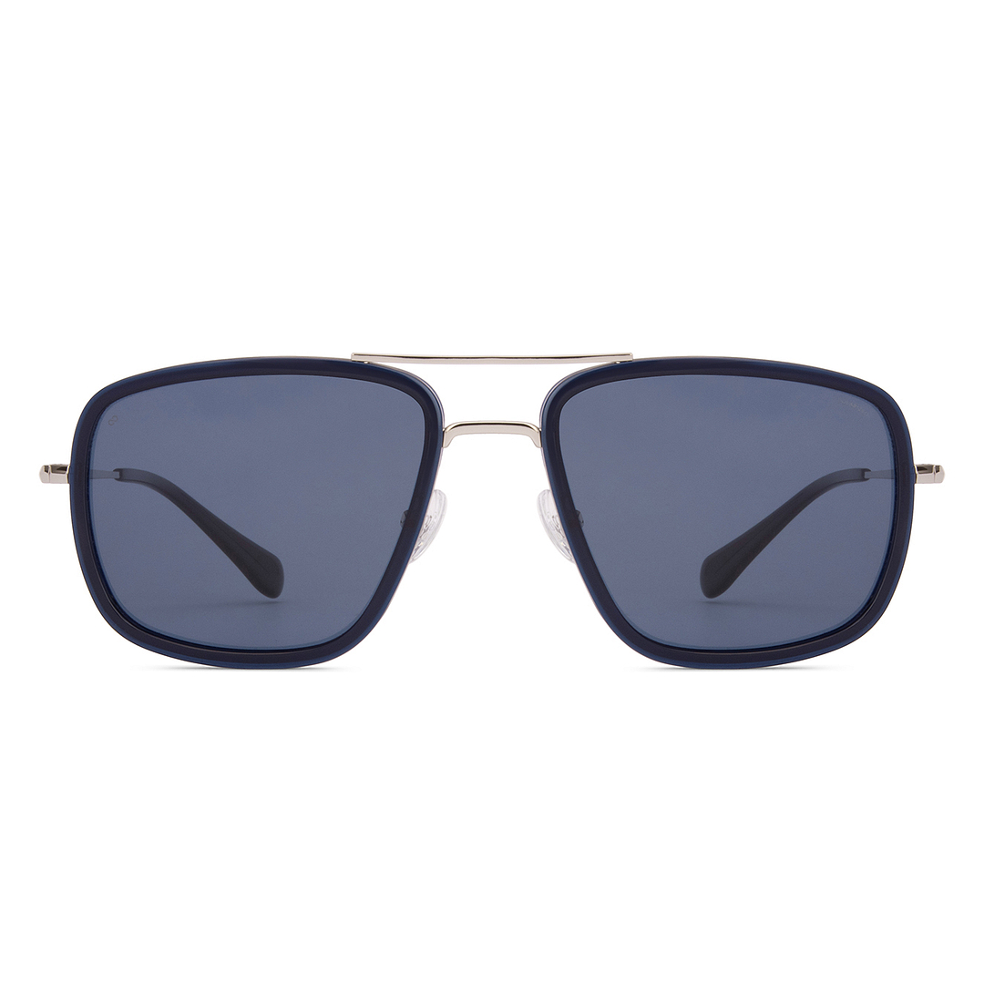 1/6 12インチサイズ  U.S. NAVY CNSWG-4 22nd SBT Blue Silver Full Rim Square Vincent Chase Polarized Metal VC