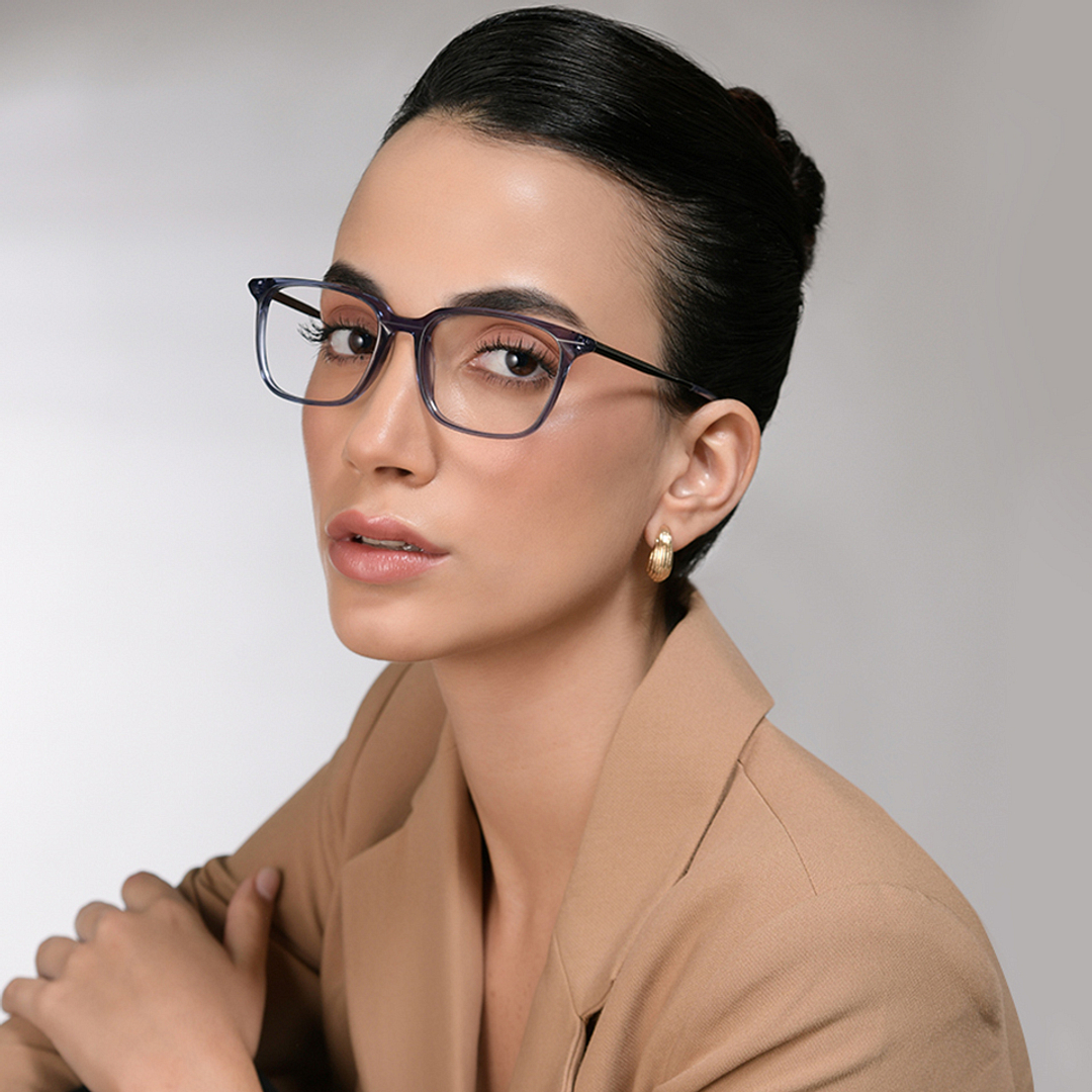 Vincent Chase Online Blue Transparent Full Rim Square left side