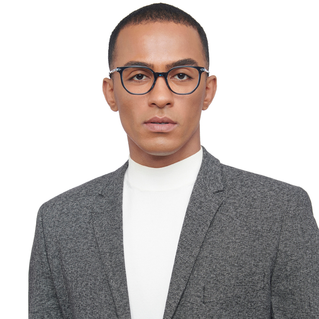 Vincent Chase Online Blue Transparent Full Rim Geometric left side