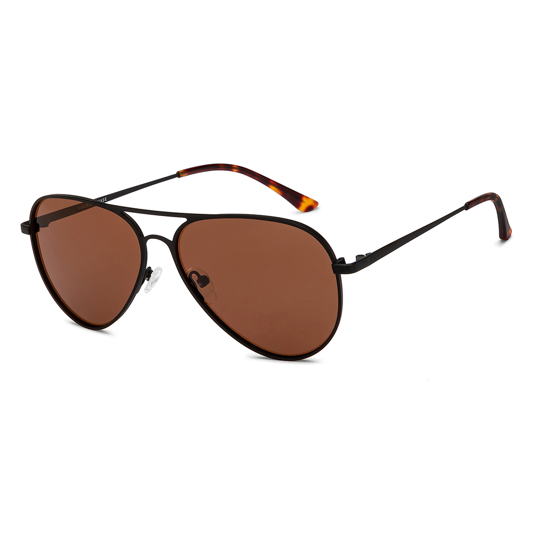 Vincent Chase Online Black Full Rim Aviator left side
