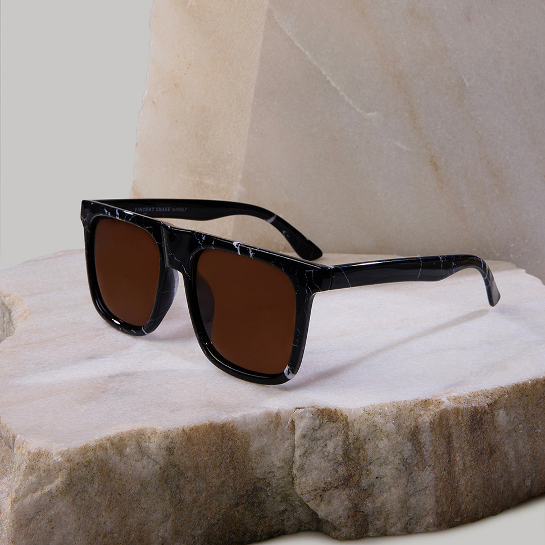 Buy Brown Black Full Rim Square Vincent Chase Polarized MARBLE 2 0  VCS000063-C1 Sunglasses at Lenskart.