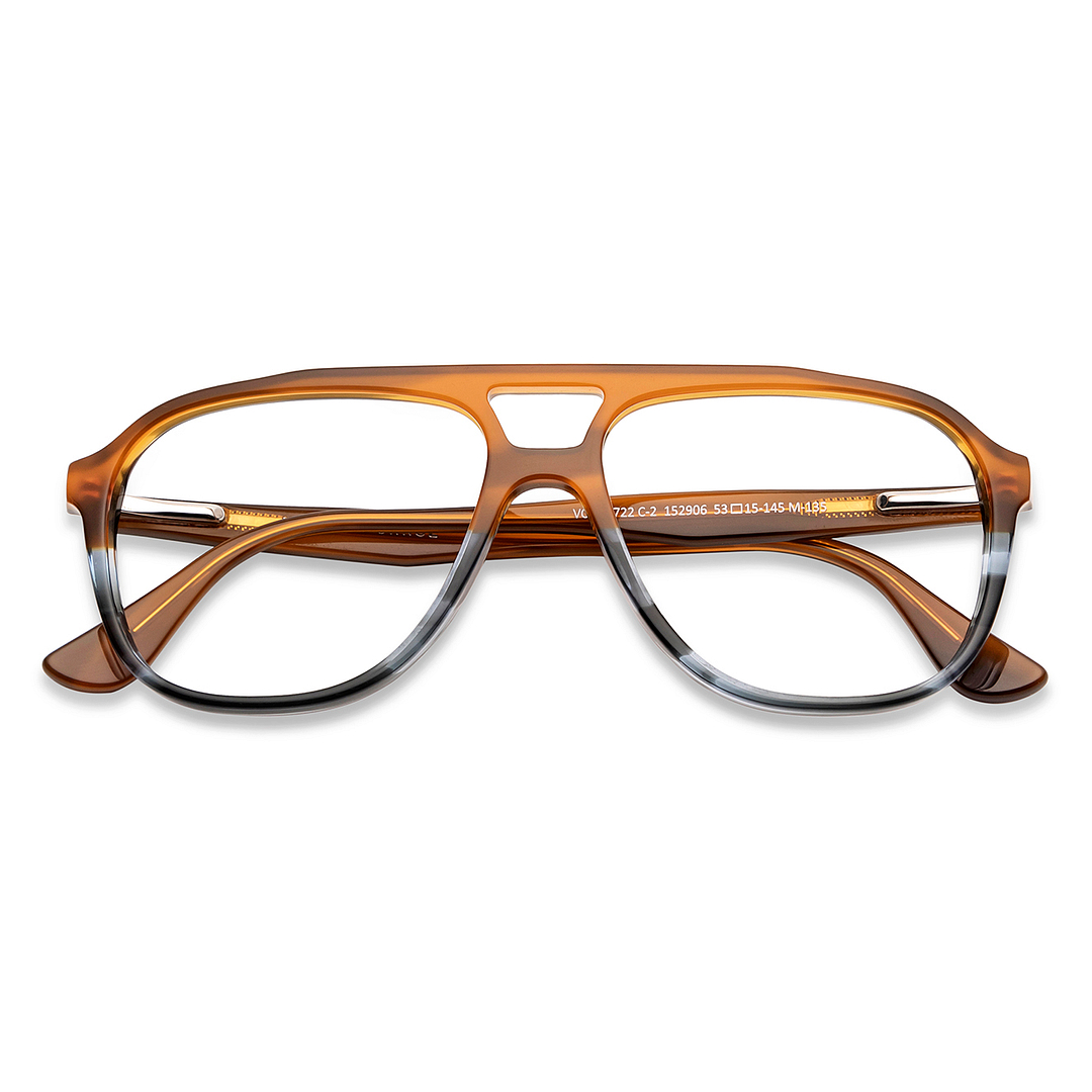 Vincent Chase Online Light Brown Full Rim Aviator left side