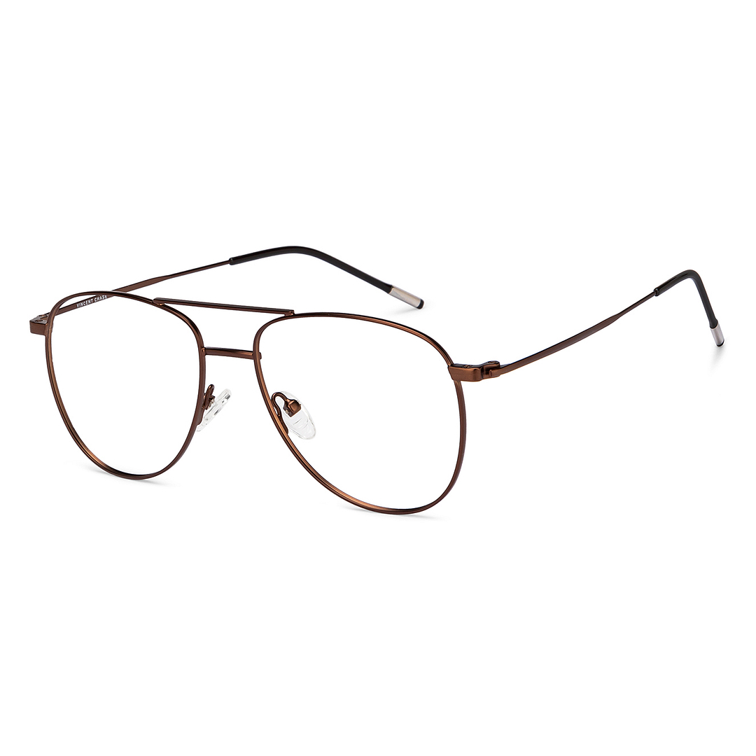Vincent Chase Online Light Brown Full Rim Aviator right side