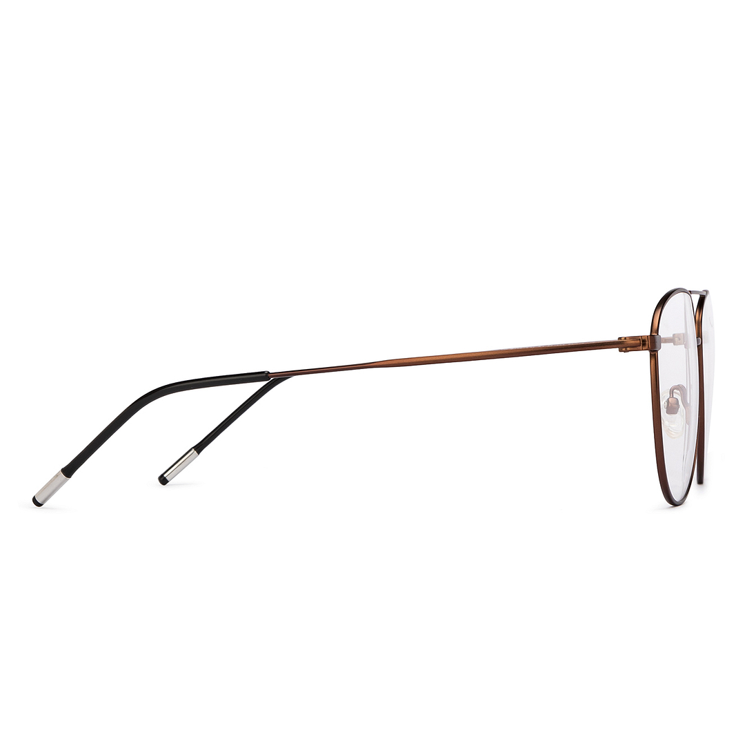 Vincent Chase Online Light Brown Full Rim Aviator left side