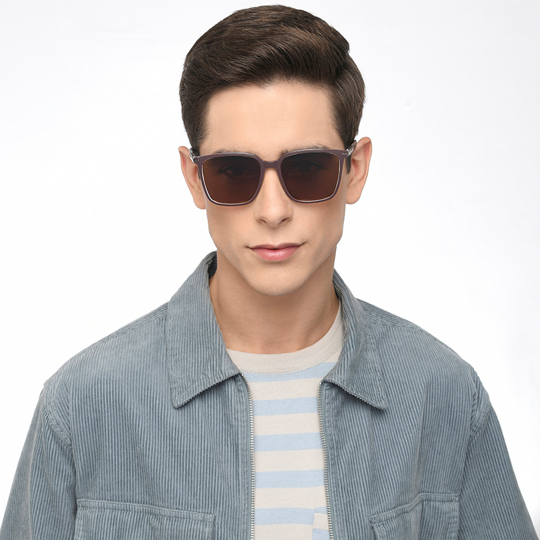 Vincent Chase Polarized Brown Full Rim Square left side