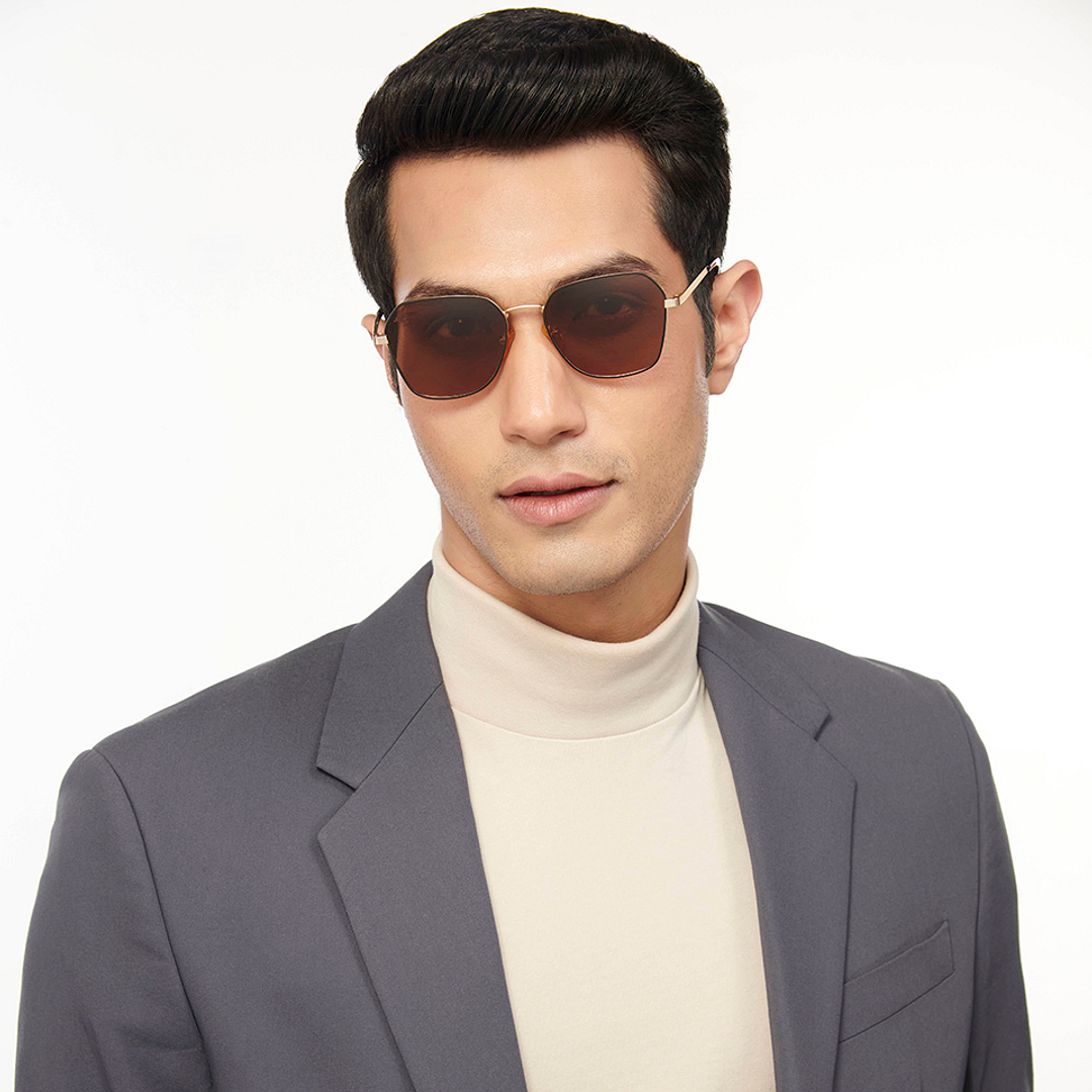 Vincent Chase Black Full Rim Geometric left side