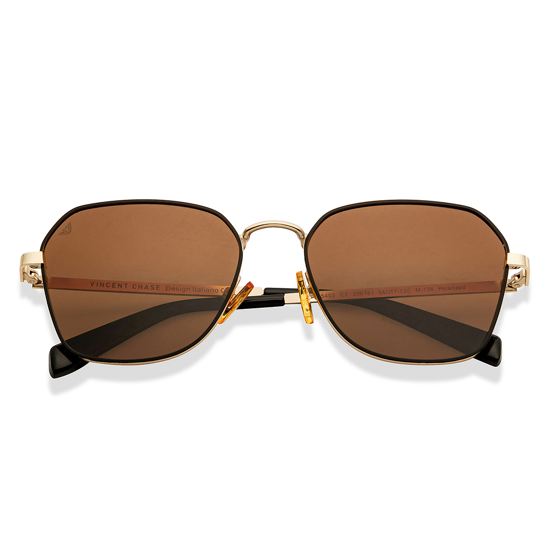 Vincent Chase Black Full Rim Geometric left side