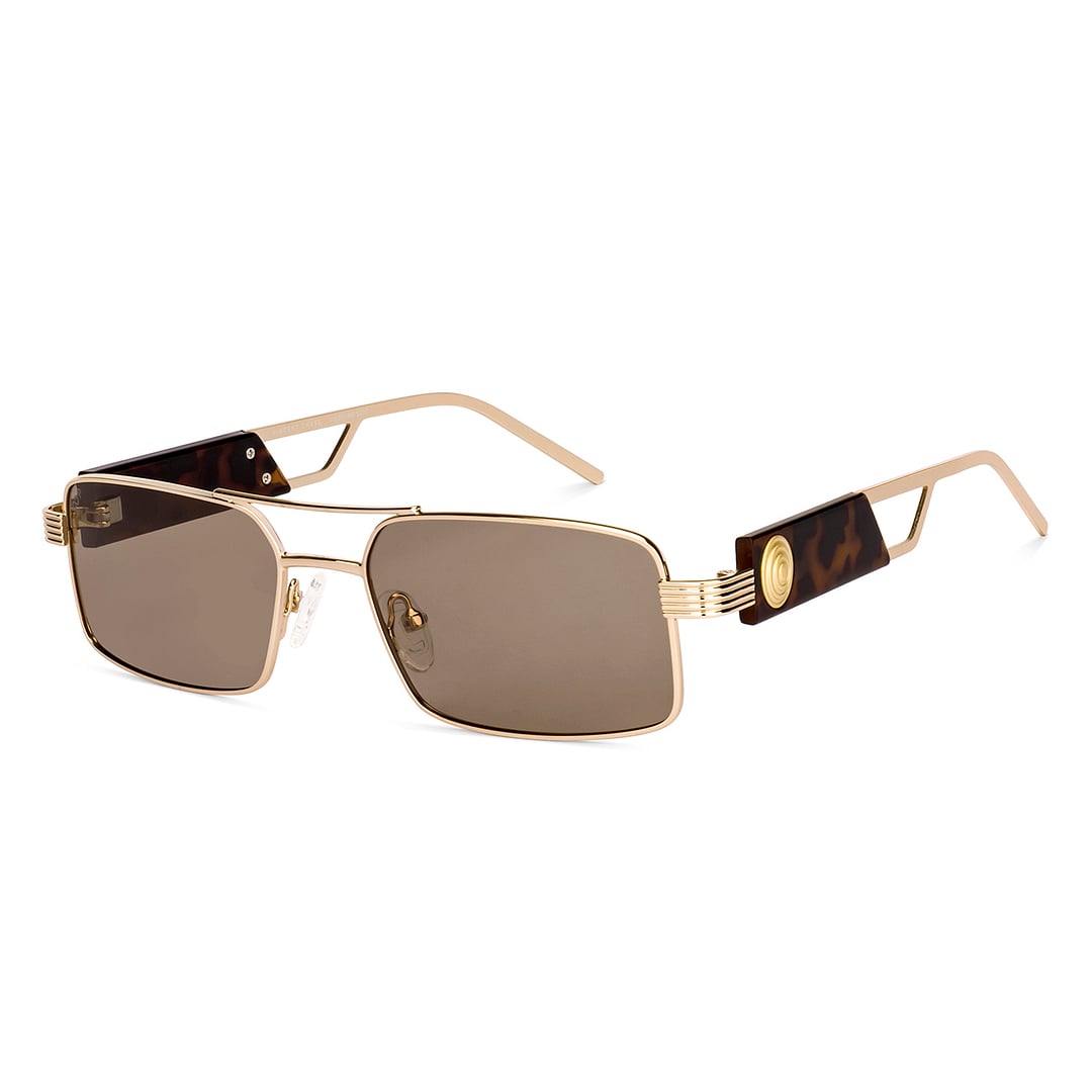Vincent Chase Polarized Gold Full Rim Rectangle left side
