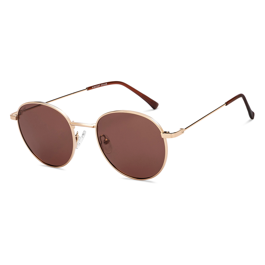 Vincent Chase Polarized Gold Full Rim Round right side