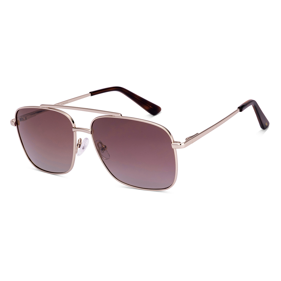 Buy Brown Gold Full Rim Square Vincent Chase Sun Metal VC S18951