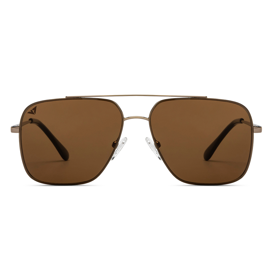 Buy Brown Gold Full Rim Rectangle Square Vincent Chase All Time