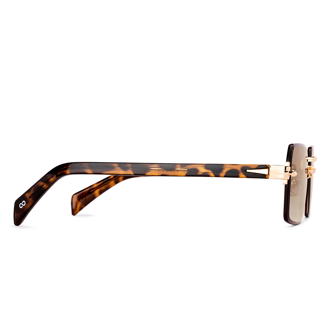 Vincent Chase Gold Rimless Rectangle left side