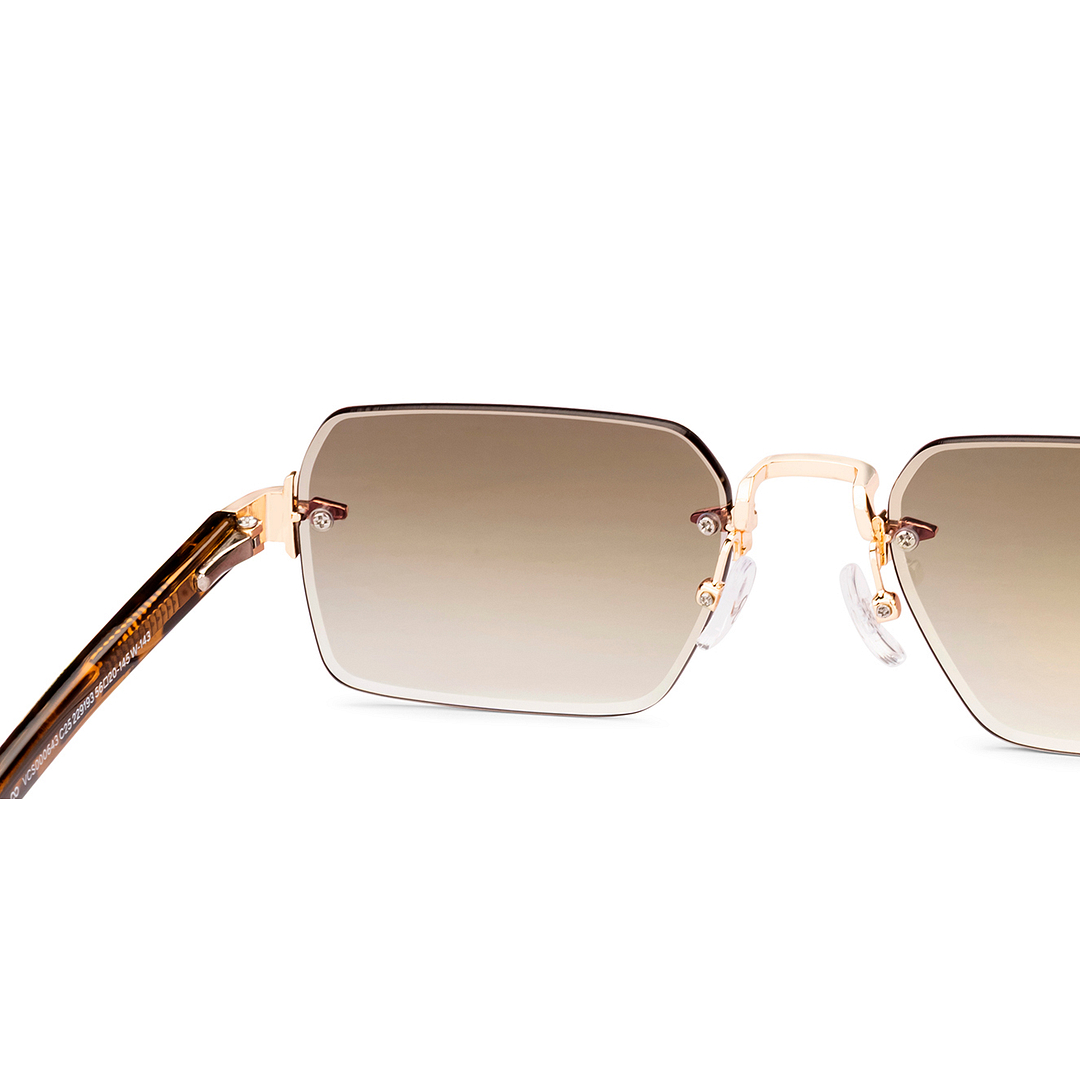 Vincent Chase Gold Rimless Rectangle right side