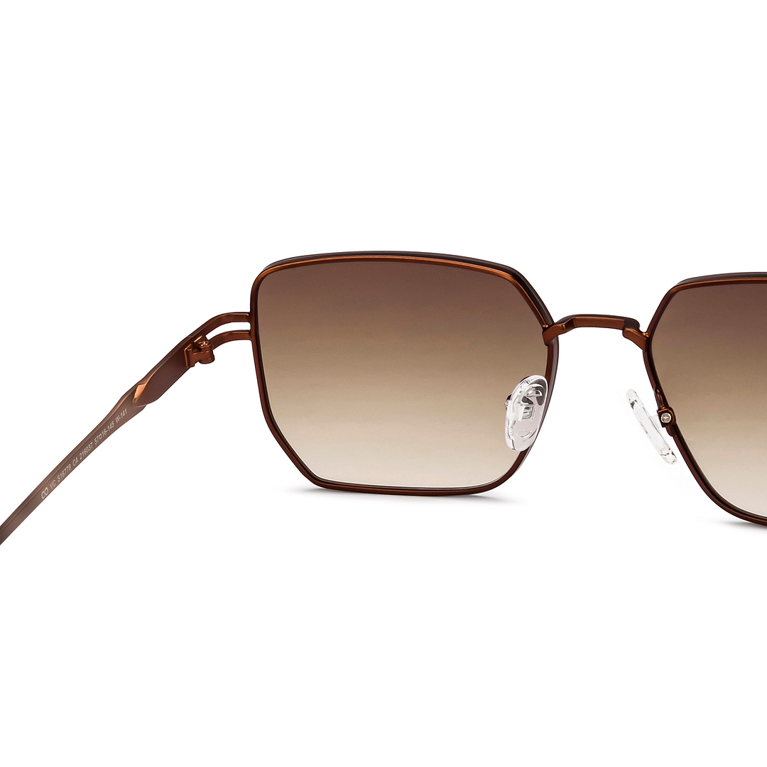 Vincent Chase Brown Rimless Rectangle right side