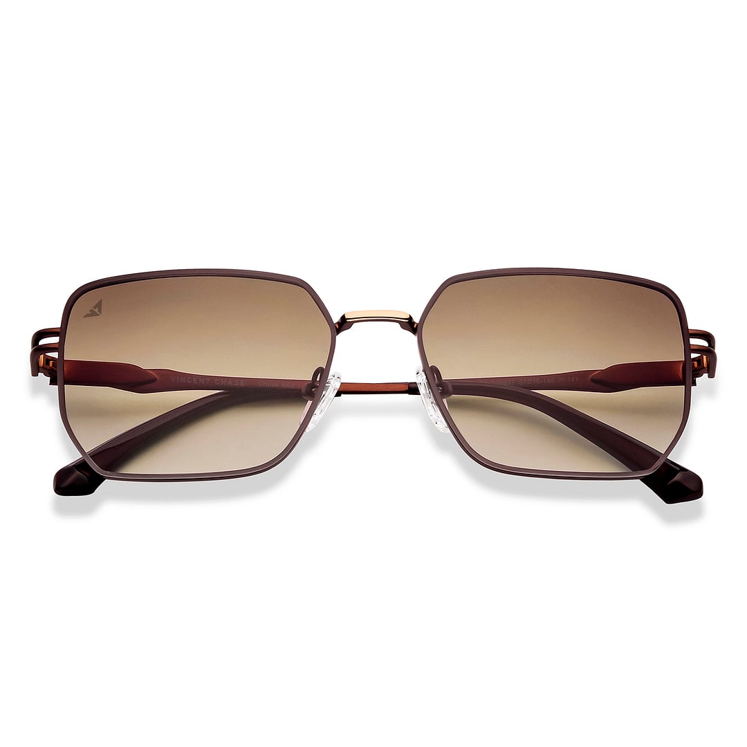 Vincent Chase Brown Rimless Rectangle left side
