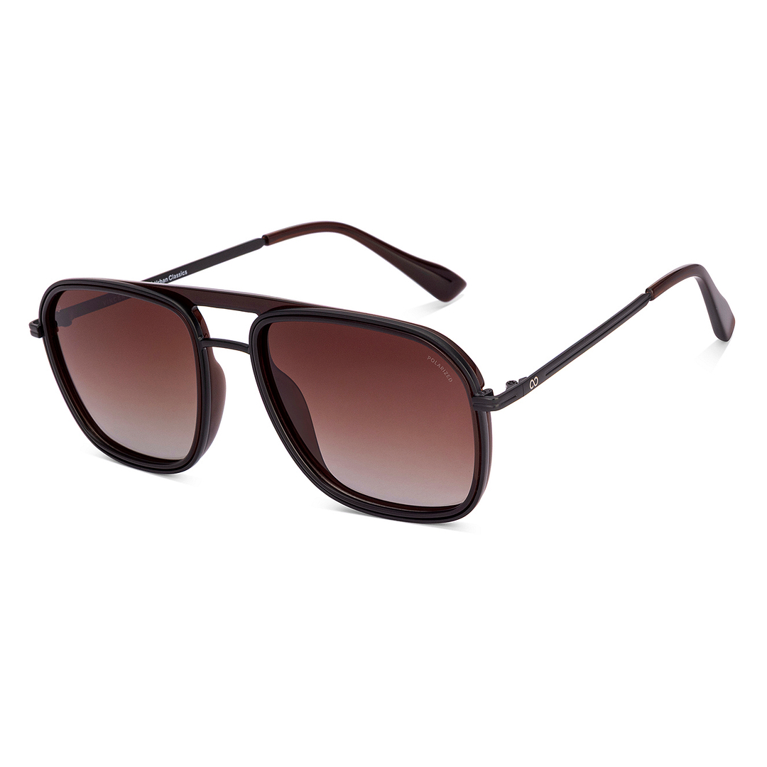 Buy Brown Gradient Full Rim Square Vincent Chase Metal S19054