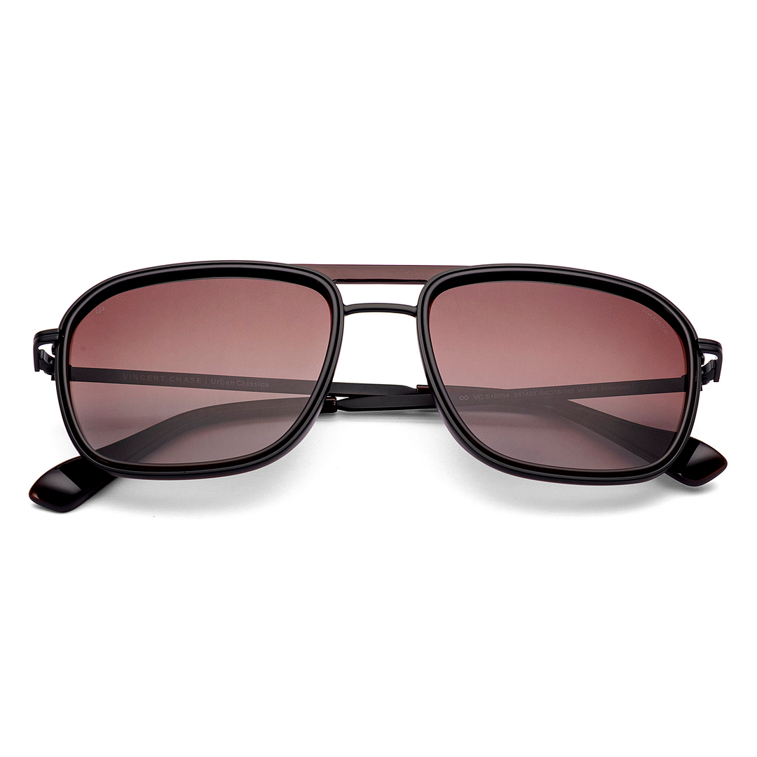 Buy Brown Gradient Full Rim Square Vincent Chase Metal S19054