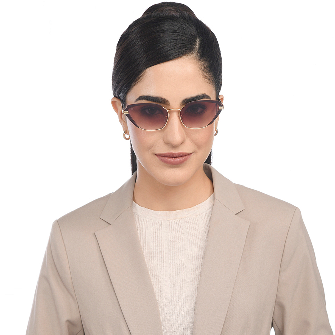 Vincent Chase Gold Full Rim Cat Eye left side