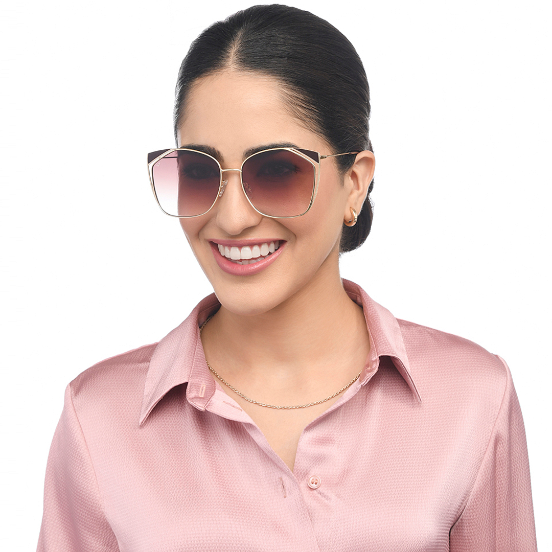 Vincent Chase Gold Full Rim Cat Eye left side