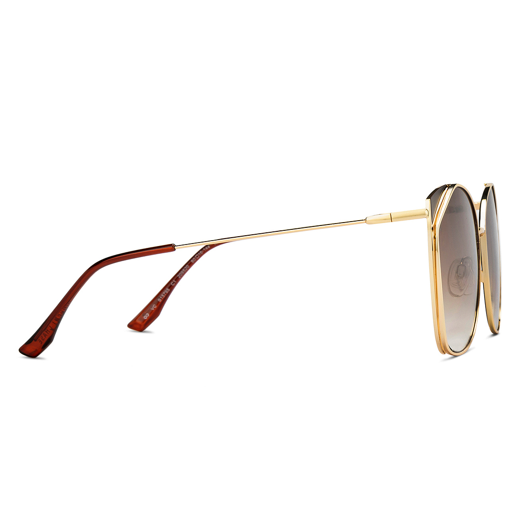 Vincent Chase Gold Full Rim Cat Eye left side