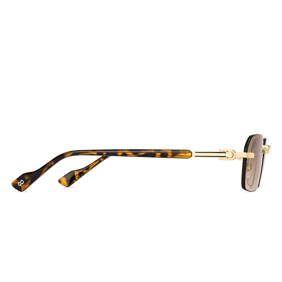 Vincent Chase Gold Rimless Rectangle left side