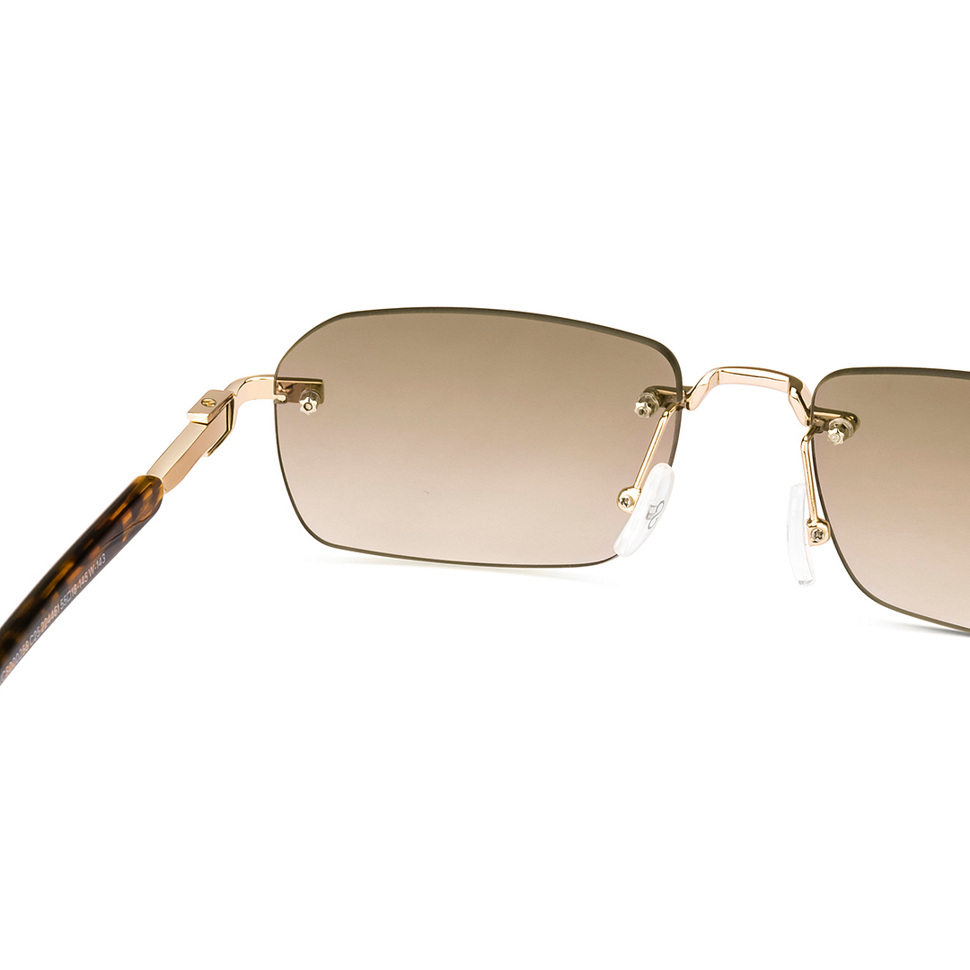 Vincent Chase Gold Rimless Rectangle right side