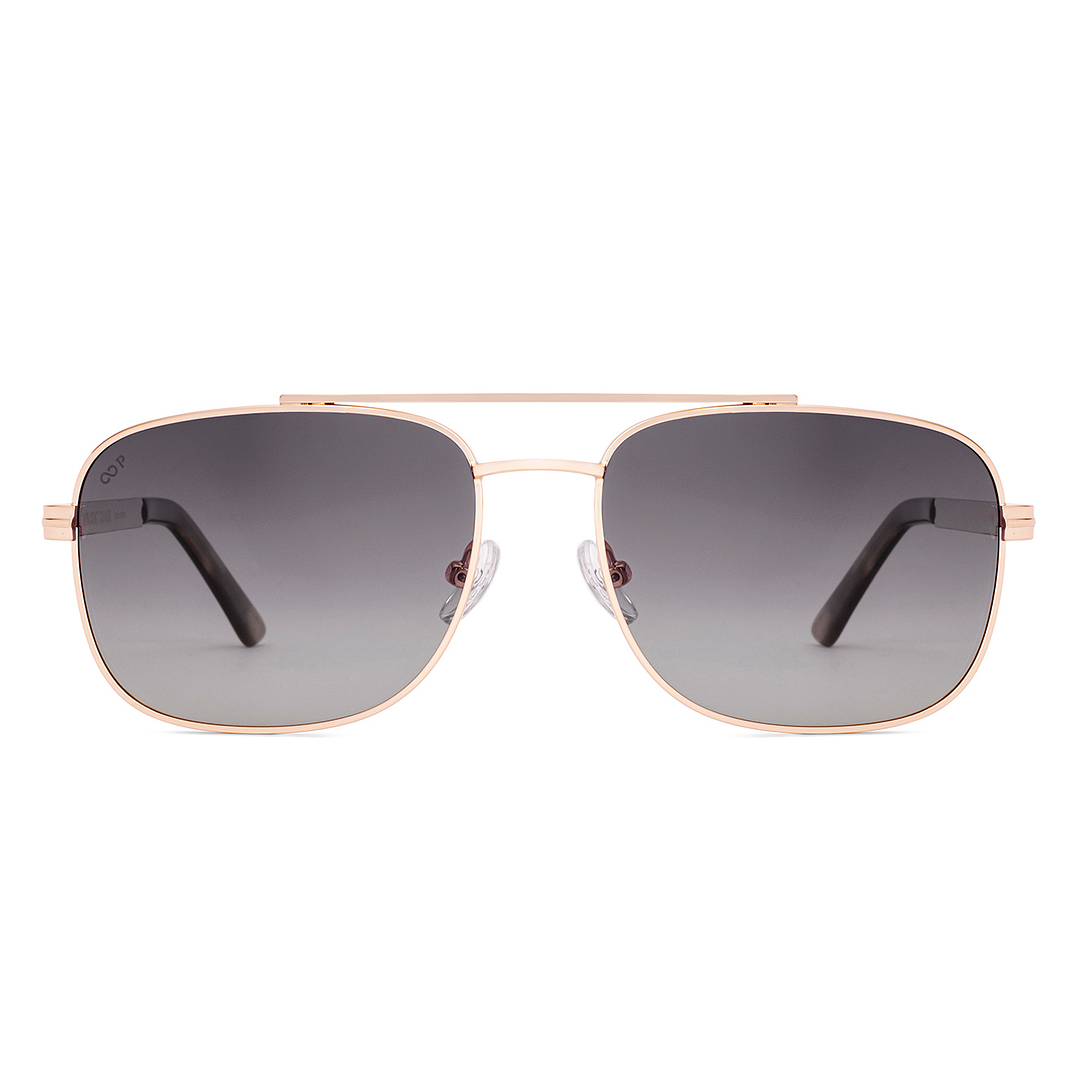Brown Gradient Gold Full Rim Rectangle Vincent Chase Polarized