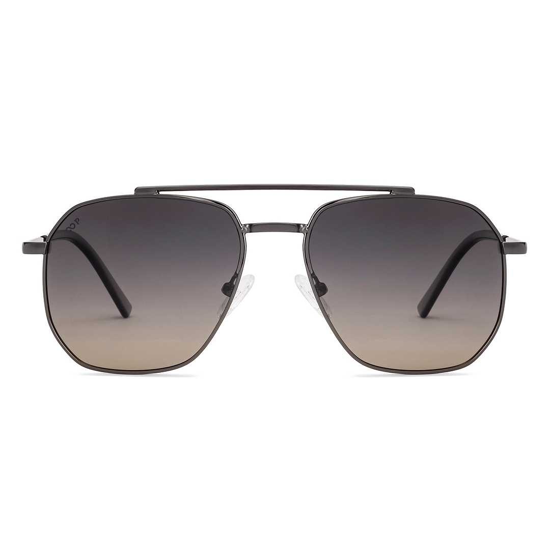 Buy Brown Gradient Gunmetal Full Rim Rectangle Vincent Chase