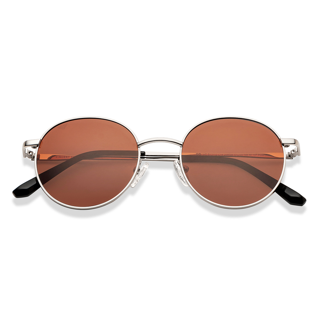 Vincent Chase Online Gunmetal Full Rim Round left side