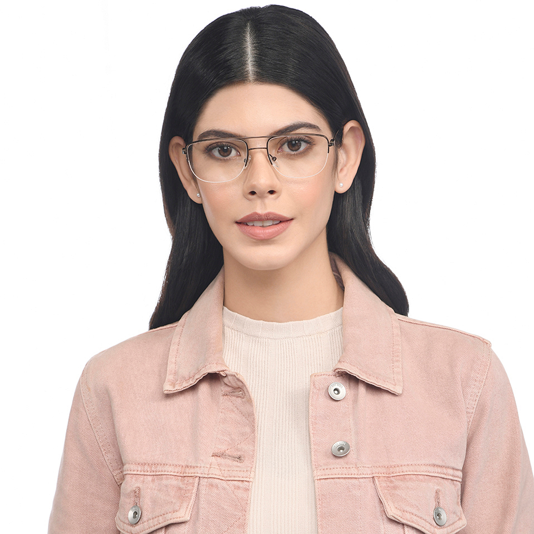 Vincent Chase Online Light Brown Half Rim Rectangle right side