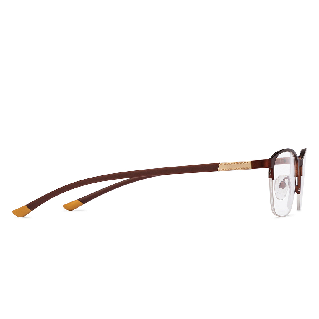 Vincent Chase Online Light Brown Half Rim Cat Eye left side